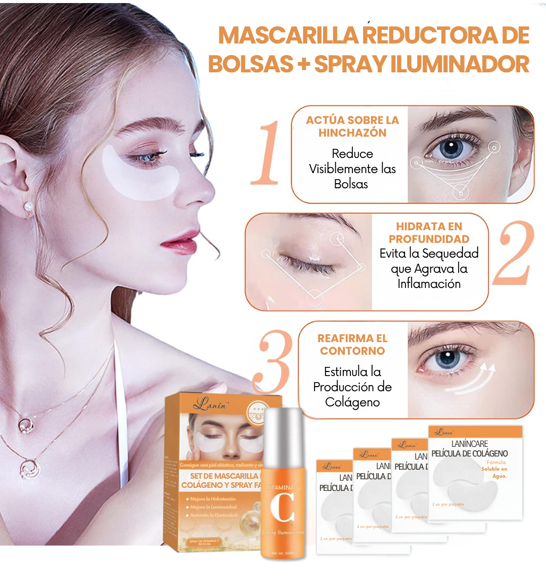 LaninCare® Oro de Colágeno + Base de Maquillaje y Brocha de REGALO
