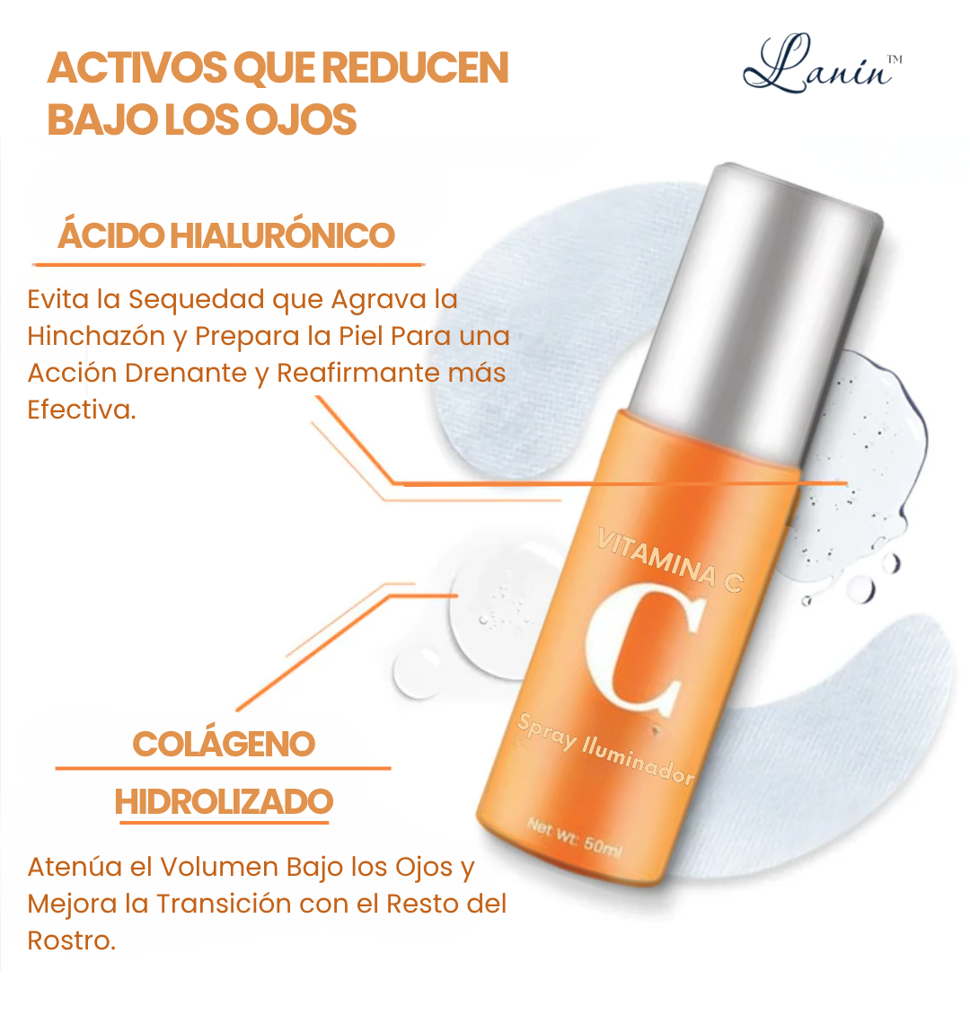 LaninCare® Oro de Colágeno + Base de Maquillaje y Brocha de REGALO
