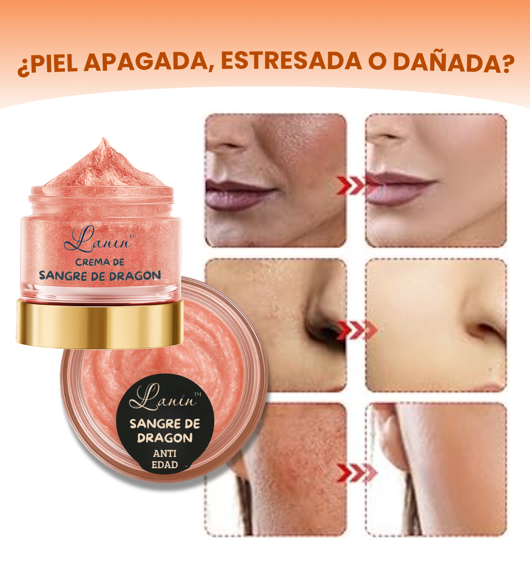 Lanin® Sangre de Dragón + Base de Maquillaje y Brocha de REGALO