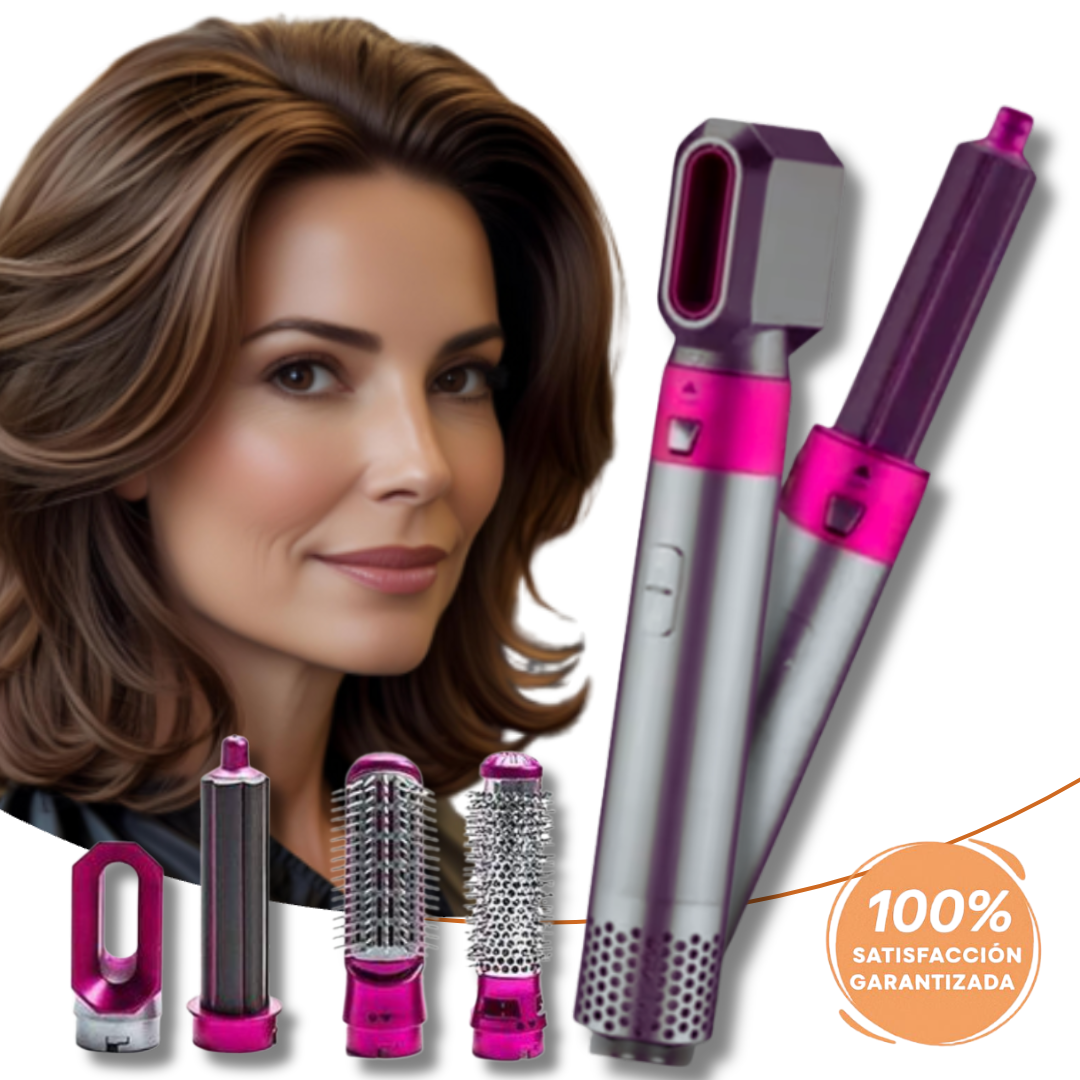 CEPILLO SECADOR STYLOPRO® 5 EN 1 + MINI PLANCHA (GRATIS)